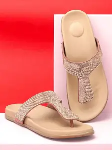 Zyla Women Embellished Open Toe Flats