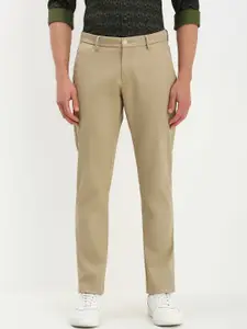 Allen Solly Men Solid Printed Slim Fit Chinos Trousers
