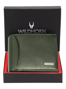 WildHorn Men Leather Two Fold Wallet With RFID Blocking