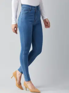 DOLCE CRUDO Skinny High Rise Distressed Regular Length Denim Jeans