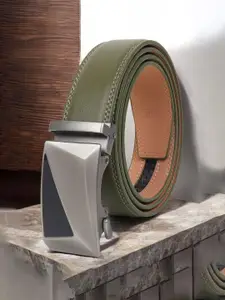 INVICTUS Men Slider Buckle Closure Textured Casual Belt