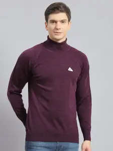 Monte Carlo Men Woollen Pullover with Embroidered Detail