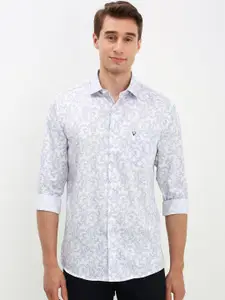 Allen Solly Men Spread Collar Abstract Printed Cotton Slim Fit Casual Shirt