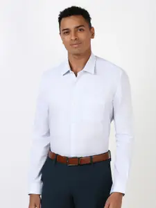 Peter England Men Spread Collar Micro Ditsy Printed Cotton Formal Shirt