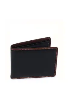 Zoom Shoes Men Textured Leather Two Fold Wallet