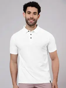 Beyoung Men Solid Polo Collar Cotton T-shirt