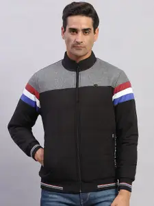 Monte Carlo Men Colourblocked Mock Collar Puffer Jacket