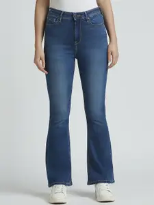 Pepe Jeans Women Dion Flared High-Rise Light Fade Stretchable Jeans