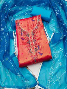 ASISA Embroidered Beads and Stones Organza Unstitched Dress Material