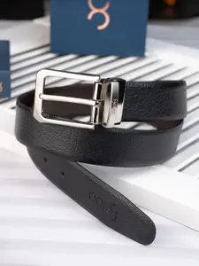 One8 Men Textured Leather Reversible Belt