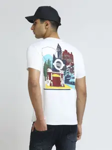 Pepe Jeans Men Graphic Printed Round Neck Cotton Slim Fit T-shirt