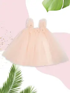 MeeMee Net Fit & Flare Partywear Frock Dress