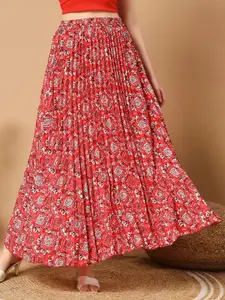 OTABU Women Printed A-line Maxi Skirts