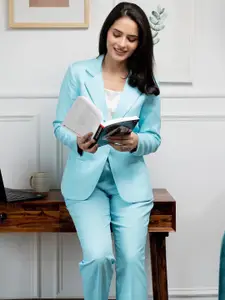 PowerSutra Slim Fit Notched Lapel Single Breasted Blazer