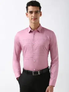 Peter England Men Slim Fit Opaque Printed Formal Shirt