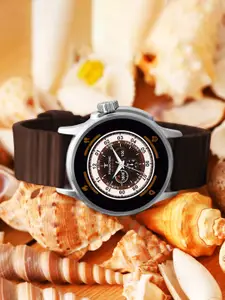 Franktime Men Brass Dial & Bracelet Style Straps Analogue Watch FT-0048 BW