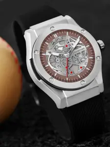 Franktime Men Brass Dial & Bracelet Style Straps Analogue Watch FT-0031 SBW