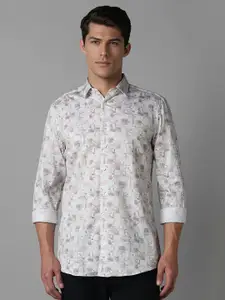 Louis Philippe Sport Men Spread Collar Floral Printed Cotton Slim Fit Casual Shirt