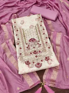 Maroosh Beads and Stones Embellished Unstitched Dress Material