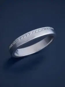 Kushal's Fashion Jewellery Sterling Silver Cubic Zirconia Rhodium-Plated Finger Ring