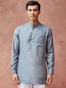 Fabindia Band Collar Slim Fit Straight Kurta