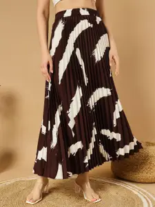 OTABU Printed Flared Maxi Skirt
