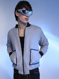 Campus Sutra Men Lightweight Patchwork Bomber Jacket