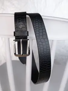 One8 Men Textured Leather Belt