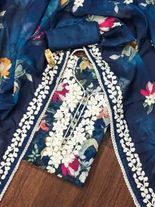 Maroosh Floral Embroidered Unstitched Dress Material