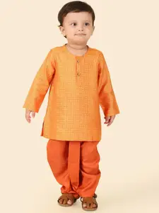 Fabindia Boys Ethnic Motifs Printed Straight Kurta with Dhoti Pant