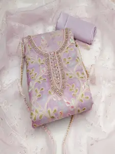 ASISA Floral Embroidered Beads and Stones Unstitched Dress Material