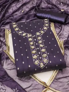 ASISA Ethnic Motifs Embroidered Beads and Stones Unstitched Dress Material