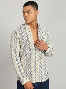 FUBAR Men Slim Fit Opaque Casual Shirt