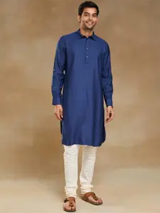 Fabindia Shirt Collar Slim Fit Pathani Kurta