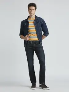 Pepe Jeans Men Striped Round Neck Cotton Slim Fit T-shirt