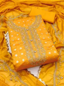 ASISA Floral Embroidered Beads and Stones Unstitched Dress Material