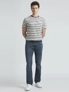 Pepe Jeans Men Striped Round Neck Cotton Slim Fit T-shirt