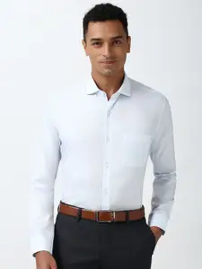 Peter England Elite Men Slim Fit Opaque Formal Shirt