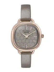 Sonata Women Poze Printed Dial Leather Straps Analogue Watch SP80092WL01
