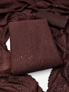 Maroosh Striped Sequinned Unstitched Dress Material