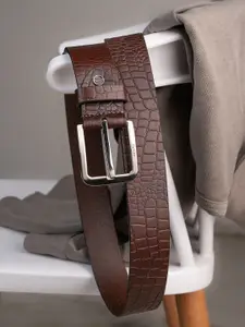 One8 Men Textured Leather Belt