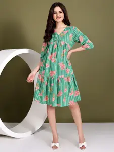 BAESD Floral Printed Empire Dress