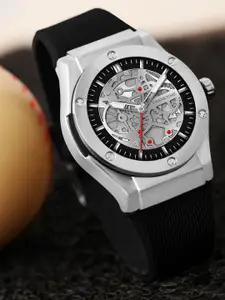 Franktime Men Brass Dial & Bracelet Style Straps Analogue Watch FT-0031 SB