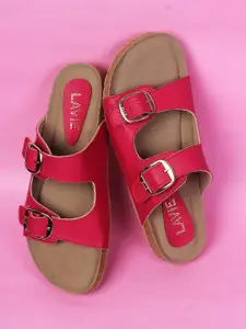Lavie Women Open Toe Flats With Buckles