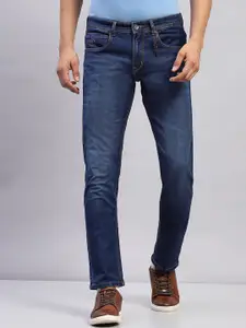 Monte Carlo Men Slim Fit Mid-Rise Light Fade Jeans