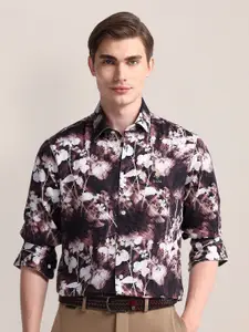 U.S. Polo Assn. Men Classic Spread Collar Floral Printed Cotton Casual Shirt