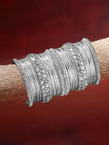 Sangria Set Of 30 Mirror Work Bridal Chuda Bangles