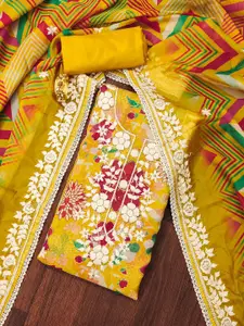 Maroosh Embellished Organza Unstitched Dress Material