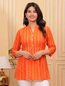 BAESD Women Pure Cotton Striped Printed Top