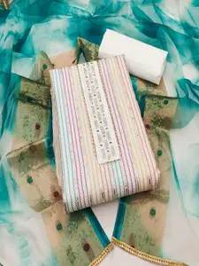 ASISA Embroidered Art Silk Unstitched Dress Material